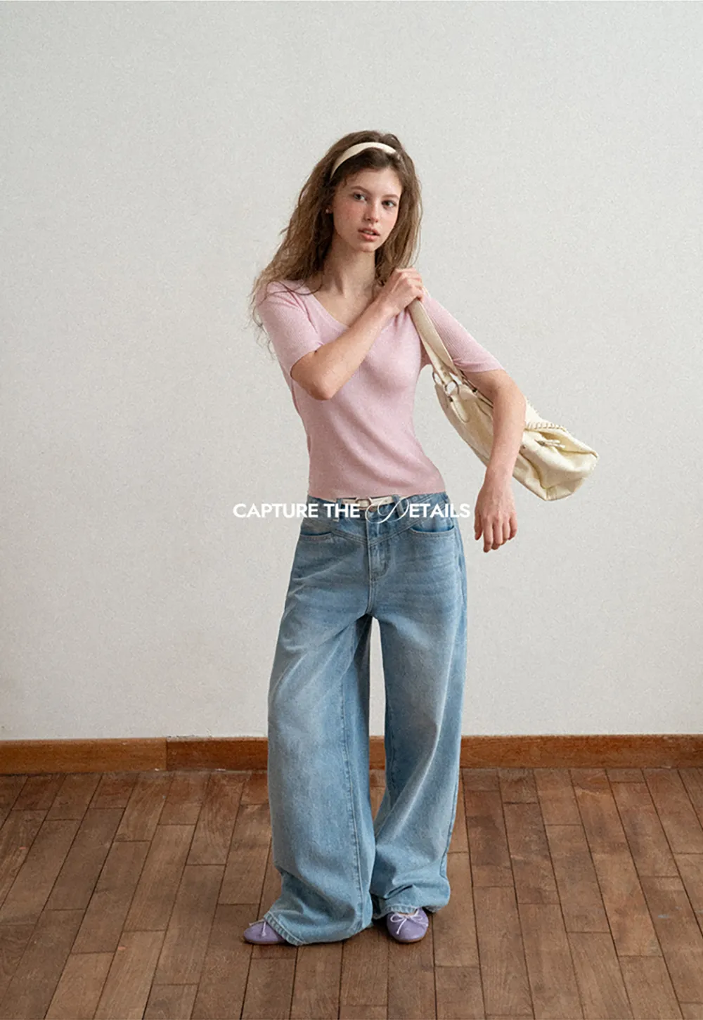 Ribbed Knit Short Sleeve Crew Neck Sweater