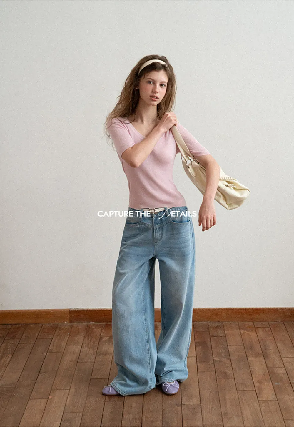 Ribbed Knit Short Sleeve Crew Neck Sweater