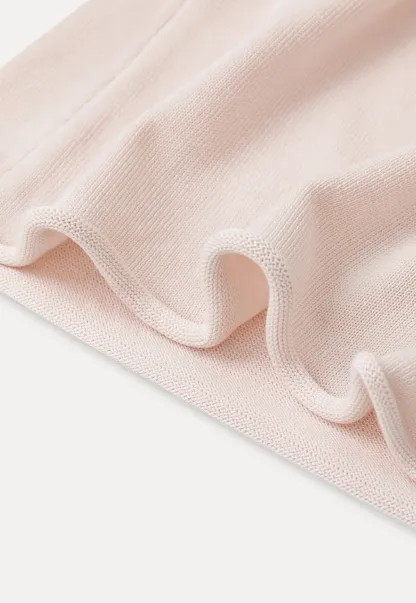 Drawstring Neck Short Sleeve Knit Top