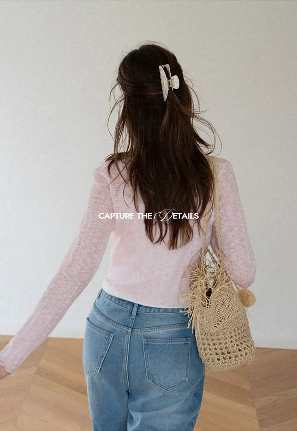 Lace Trim V Neck Long Sleeve Knit Sweater