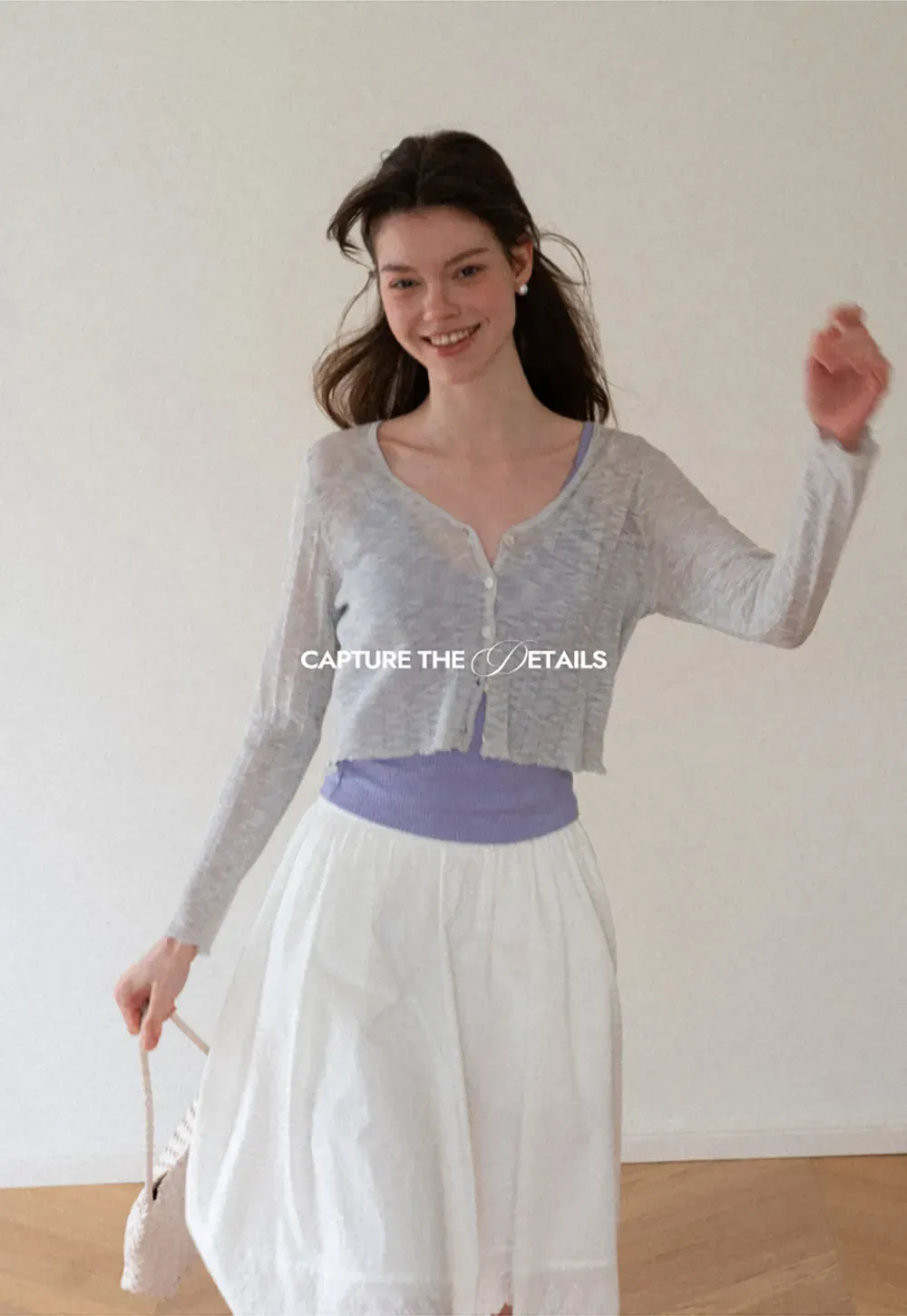 Lace Trim V Neck Long Sleeve Knit Sweater