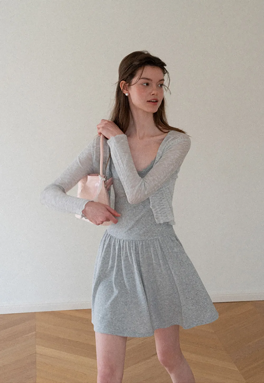 Lace Trim V Neck Long Sleeve Knit Sweater