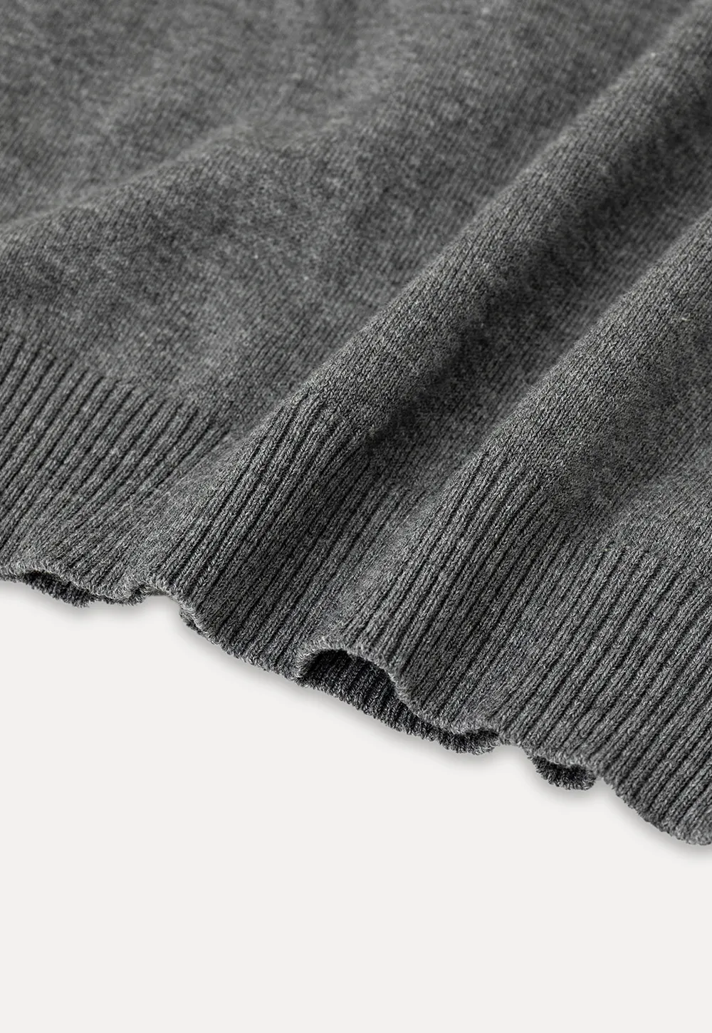 Peter Pan Collar Ribbed Knit Short Sleeve Sweater