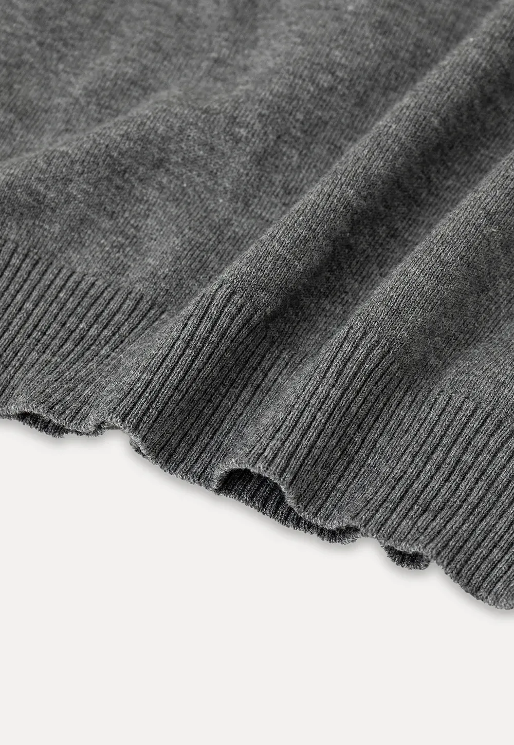 Peter Pan Collar Ribbed Knit Short Sleeve Sweater
