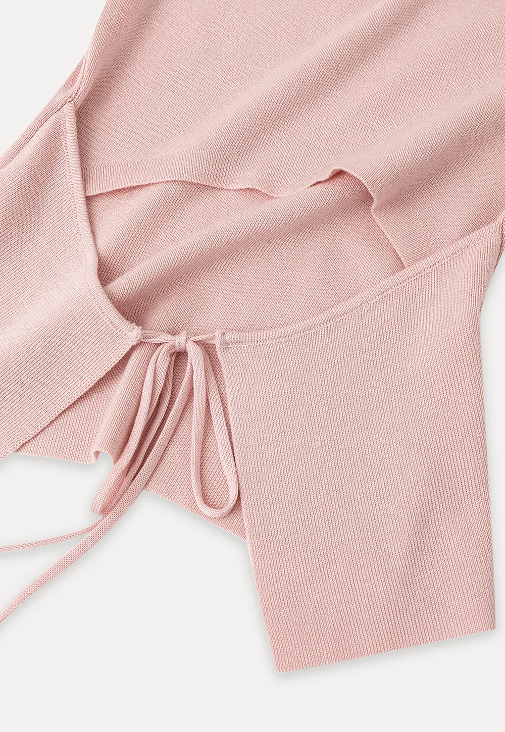 Open Back Tie Detail Knit Top