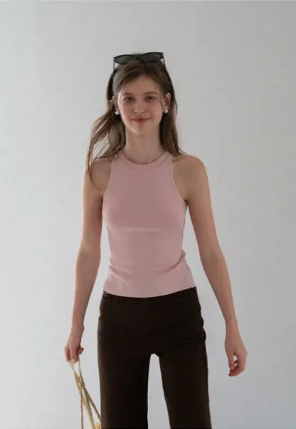 Open Back Tie Detail Knit Top