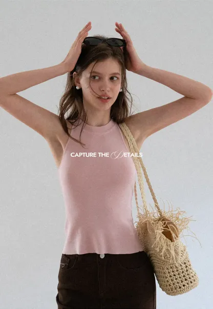 Open Back Tie Detail Knit Top