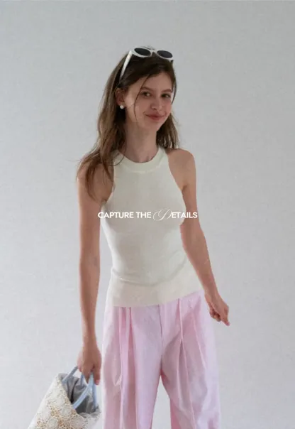 Open Back Tie Detail Knit Top