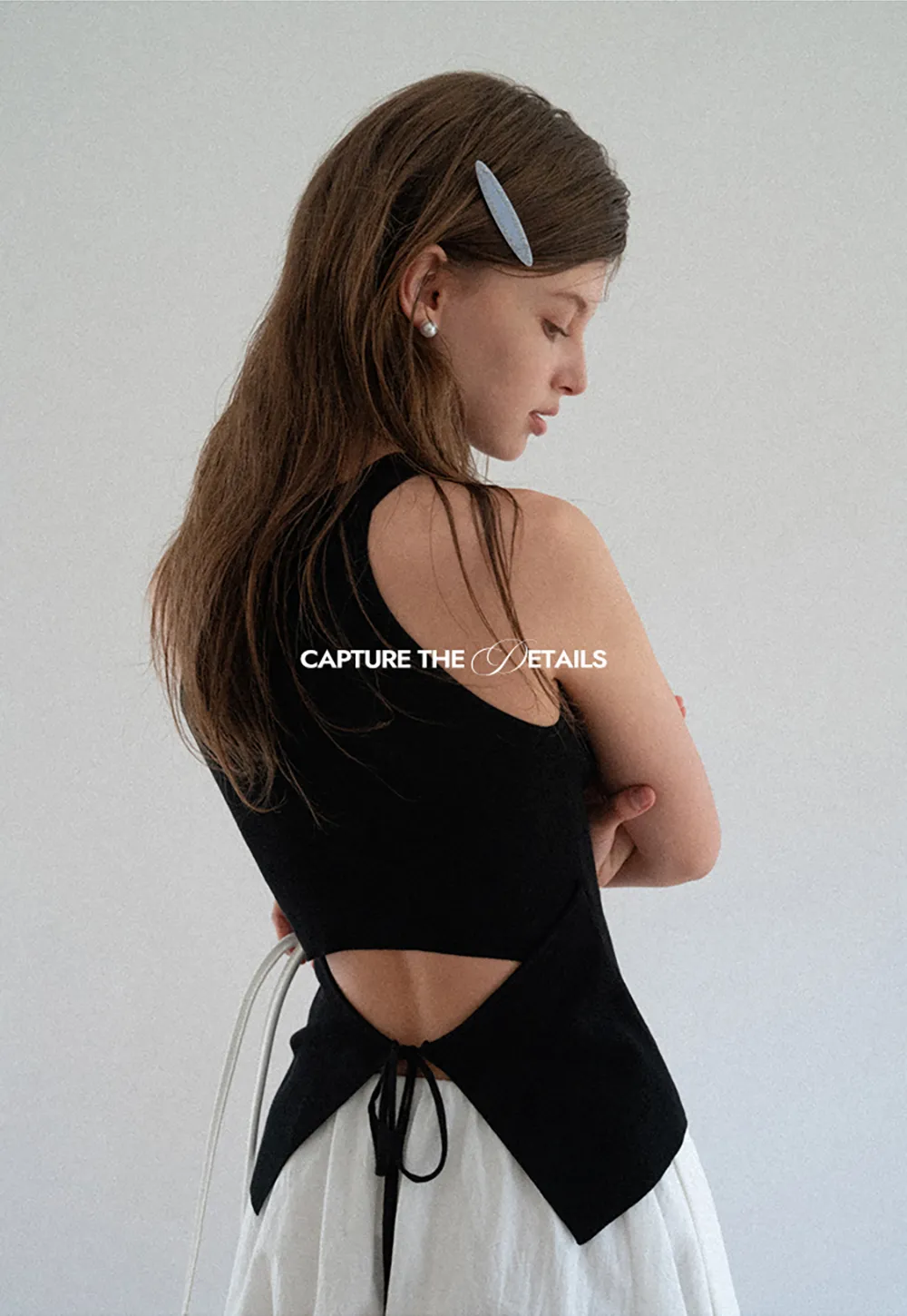 Open Back Tie Detail Knit Top