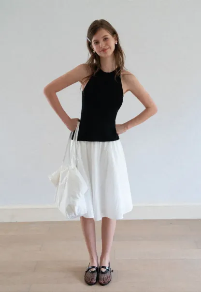 Open Back Tie Detail Knit Top