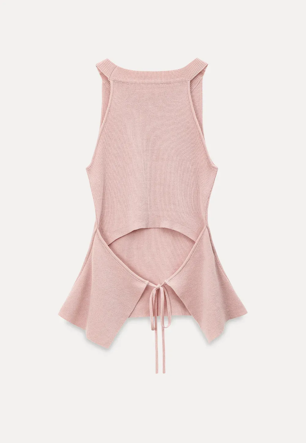 Open Back Tie Detail Knit Top