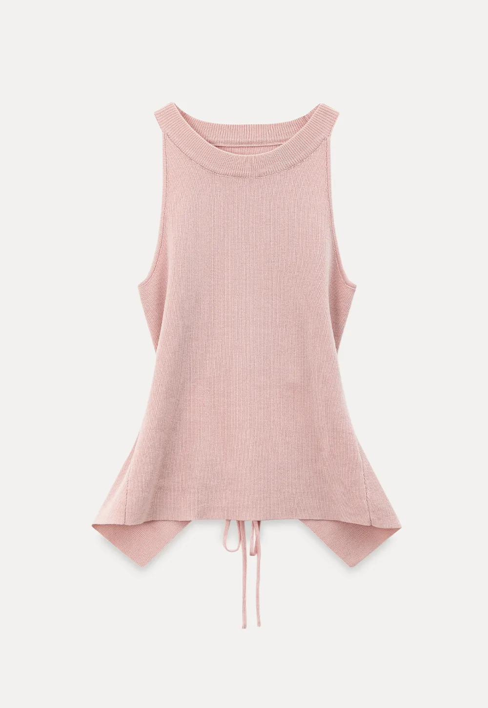 Open Back Tie Detail Knit Top