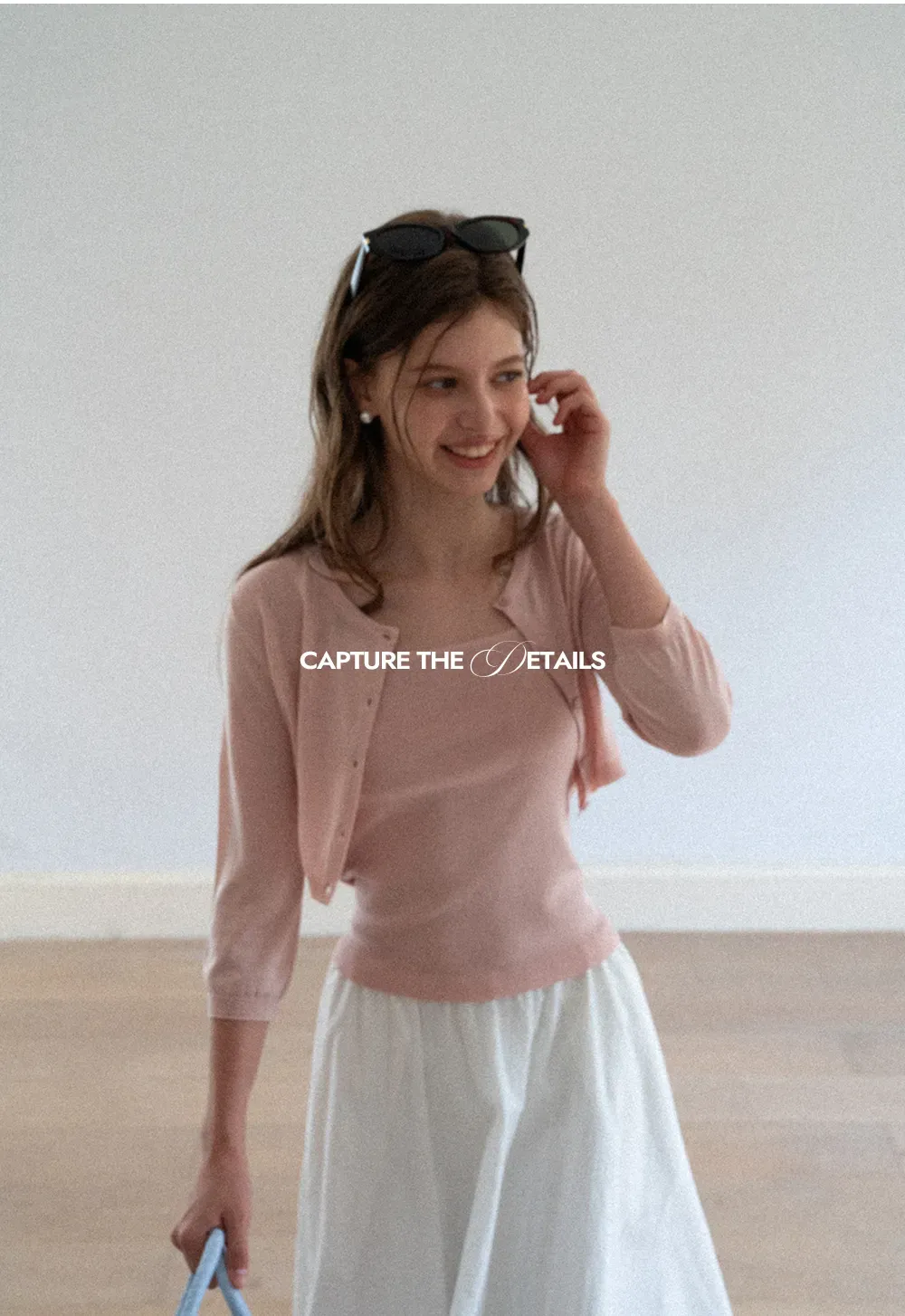 Square Neck Ribbed Knit Cardigan