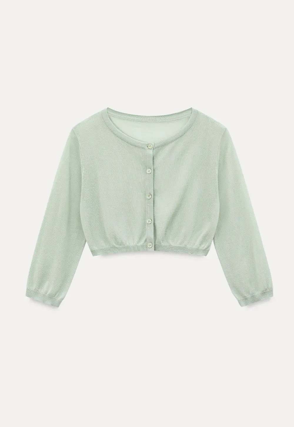 Square Neck Ribbed Knit Cardigan
