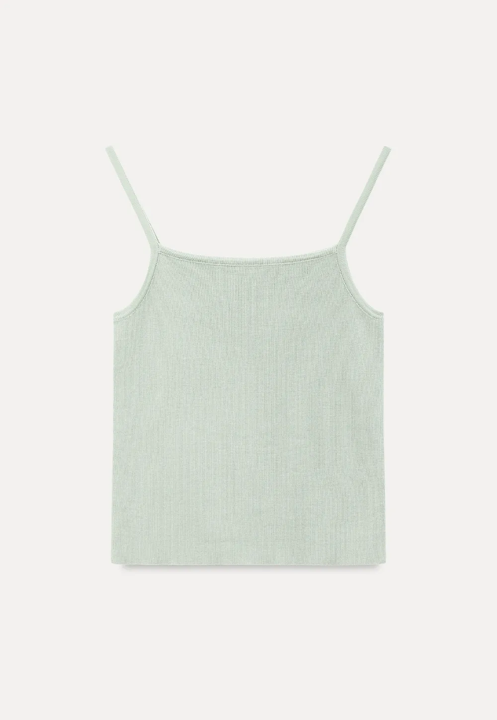 Square Neck Ribbed Knit Cardigan