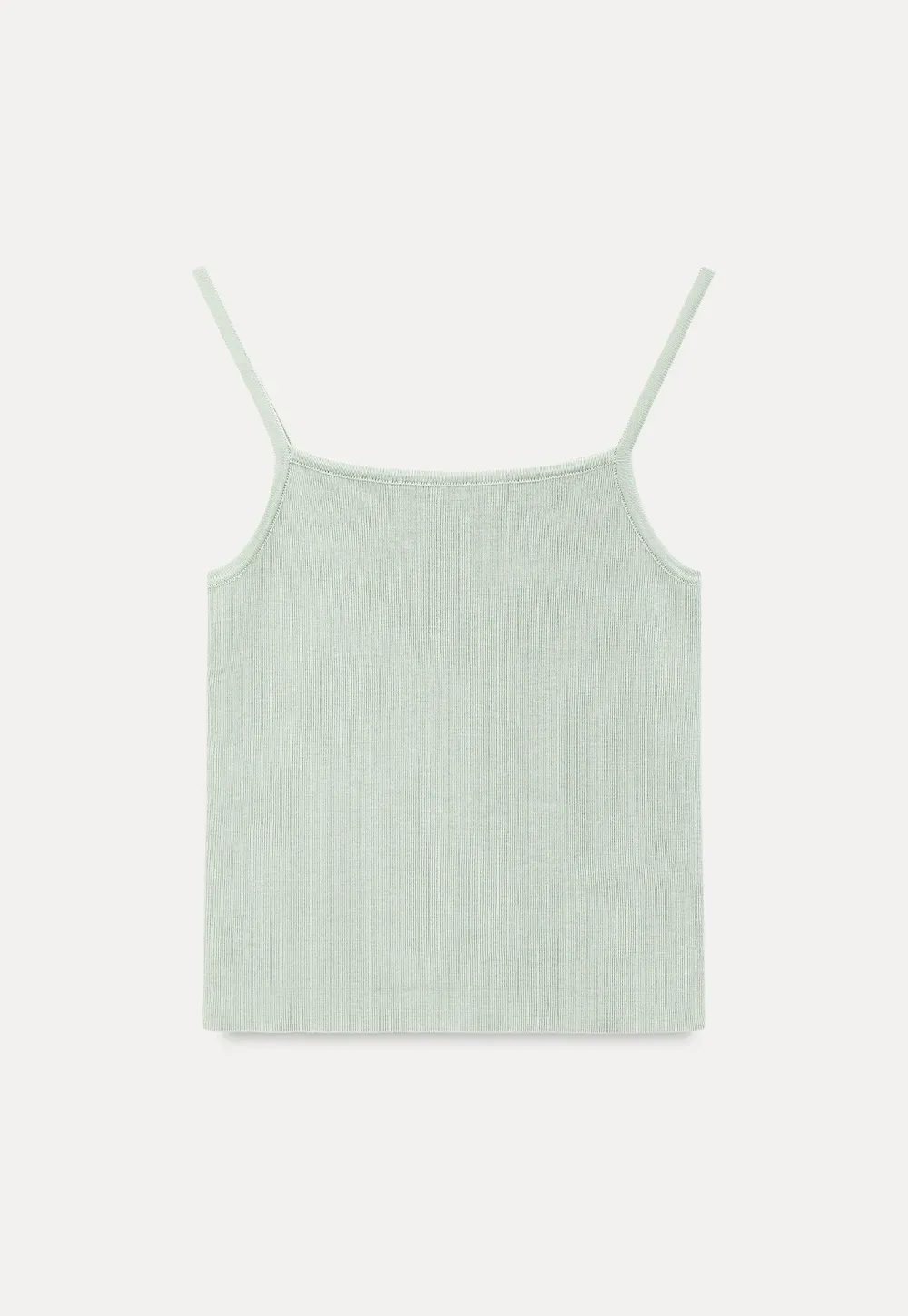 Square Neck Ribbed Knit Cardigan