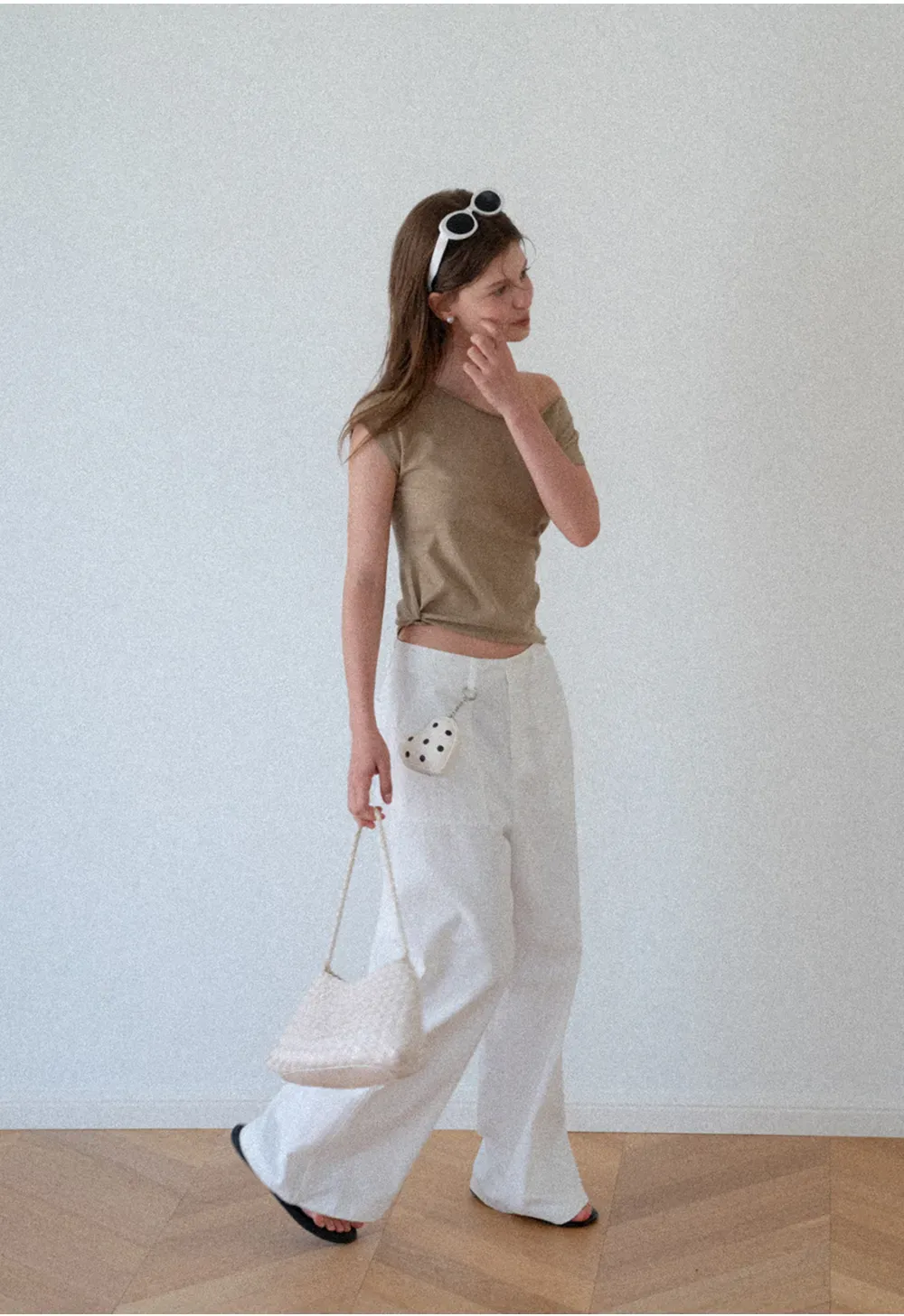 Off Shoulder Short Sleeve Knit Top