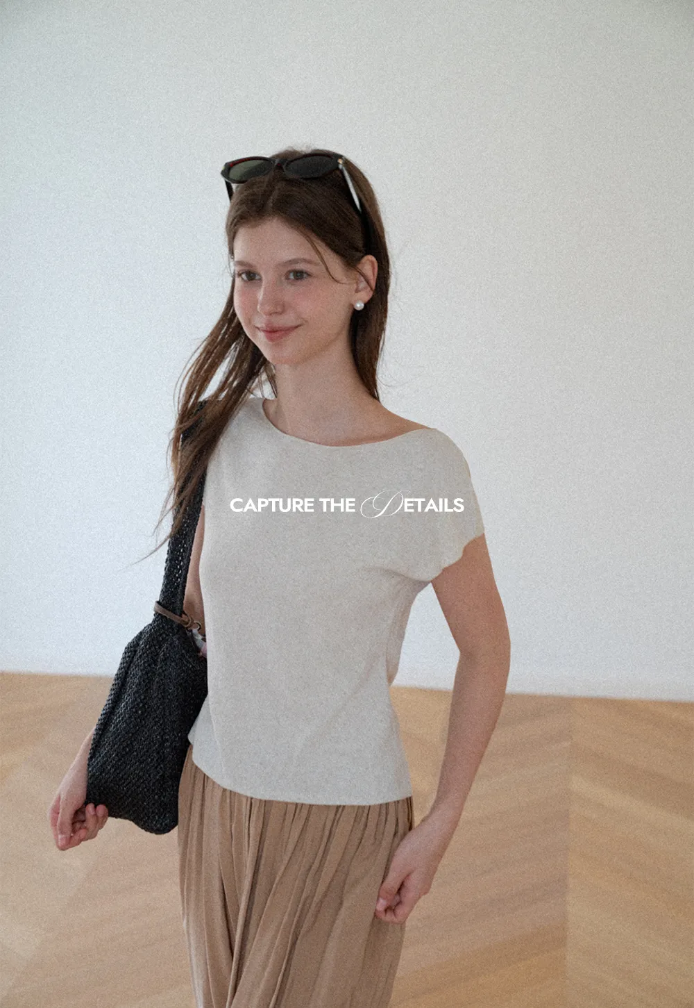 Off Shoulder Short Sleeve Knit Top