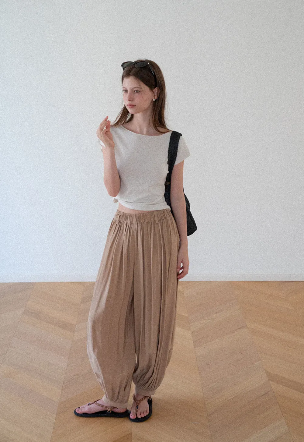 Off Shoulder Short Sleeve Knit Top