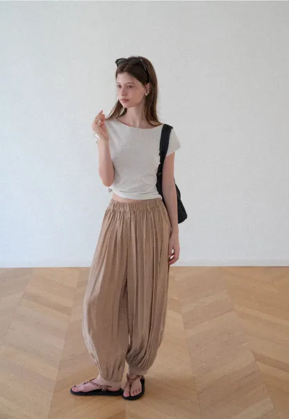 Off Shoulder Short Sleeve Knit Top