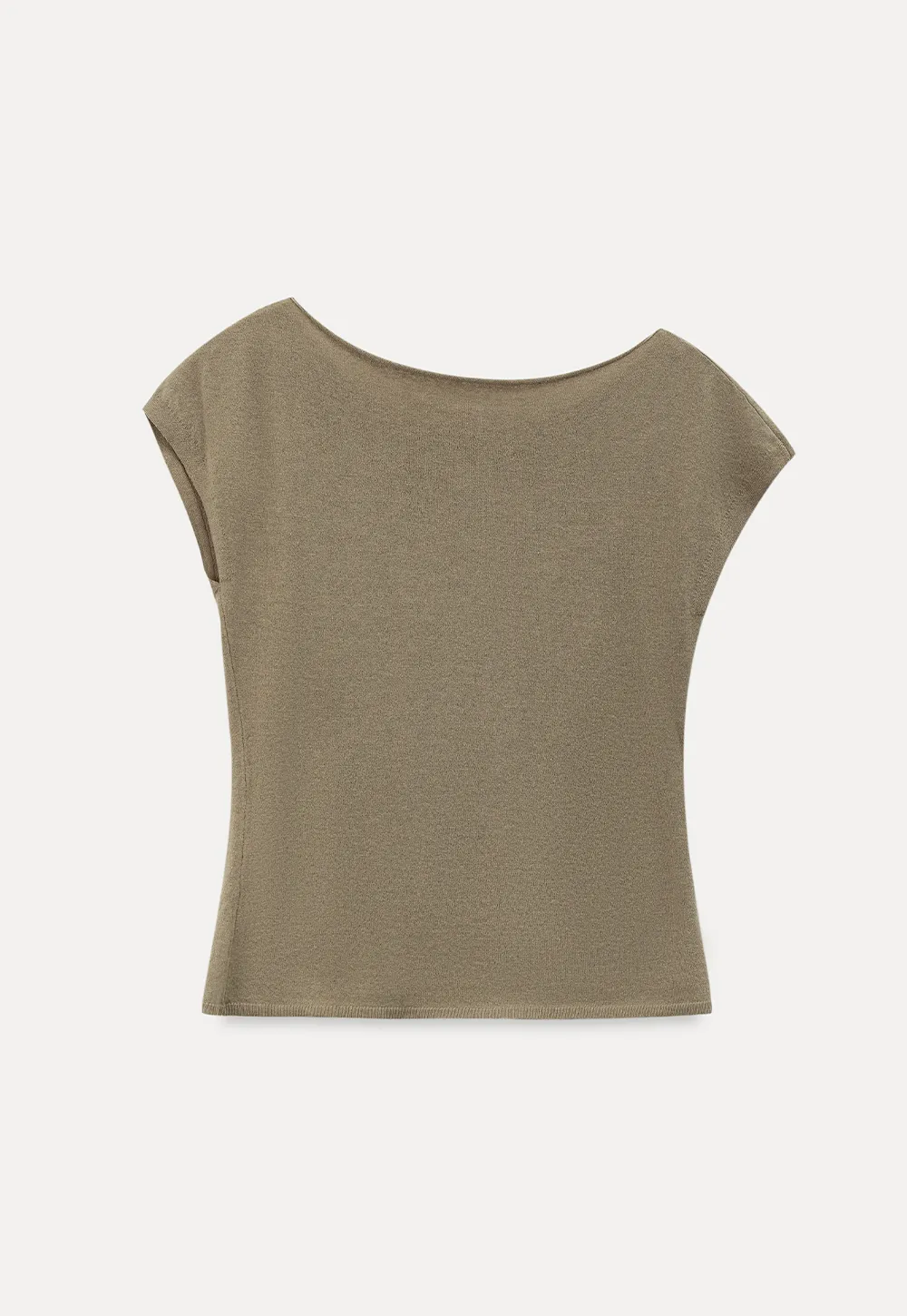 Off Shoulder Short Sleeve Knit Top