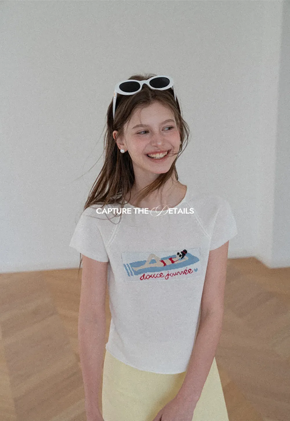 Embroidered Graphic Raglan Sleeve Knit Top