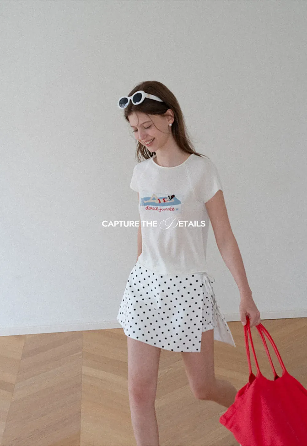Embroidered Graphic Raglan Sleeve Knit Top