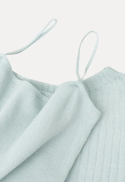 Ribbed Knit Cropped Top with Flared Short Sleeves