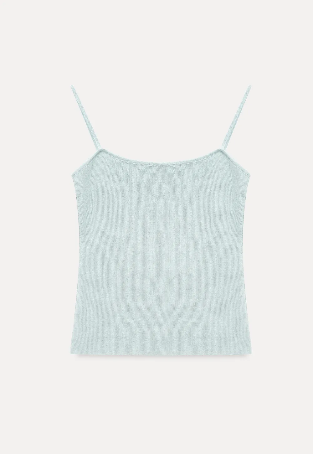 Ribbed Knit Cropped Top with Flared Short Sleeves