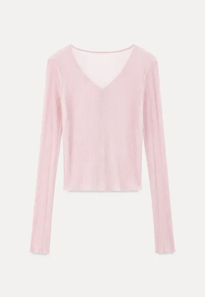 V Neck Cropped Cardigan Woolen Knit Sweater