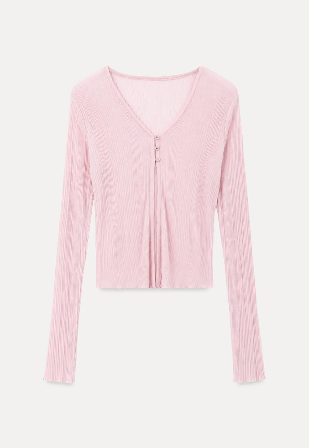V Neck Cropped Cardigan Woolen Knit Sweater
