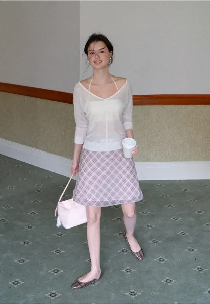 Sheer V Neck Long Sleeve Knit Sweater