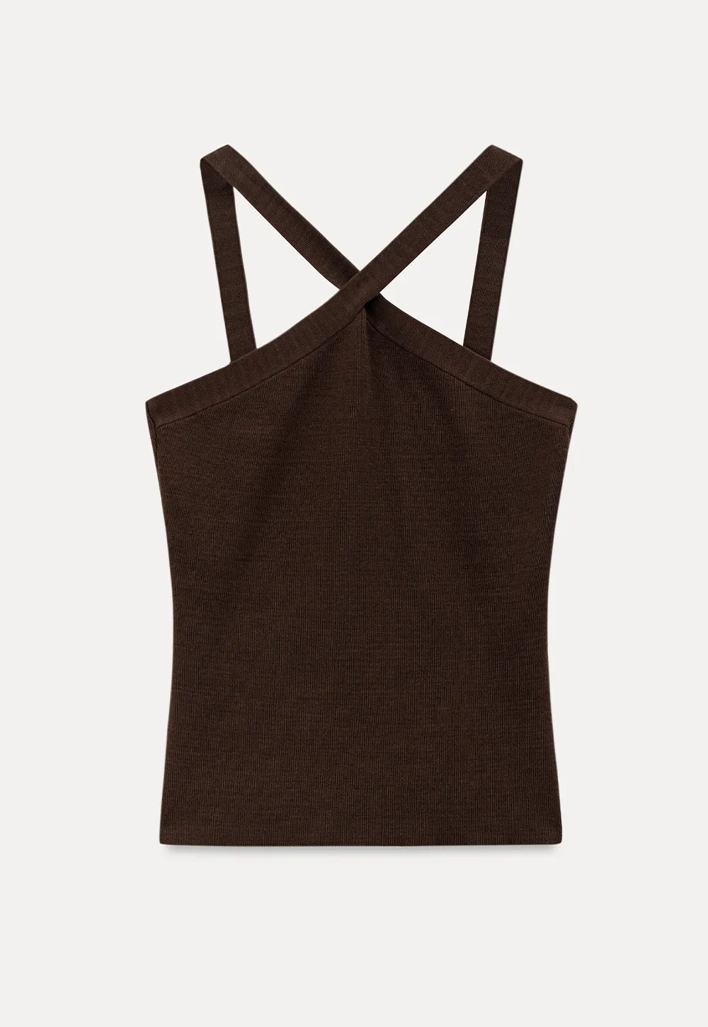 Cross Back Cropped Woolen Knit Sweater