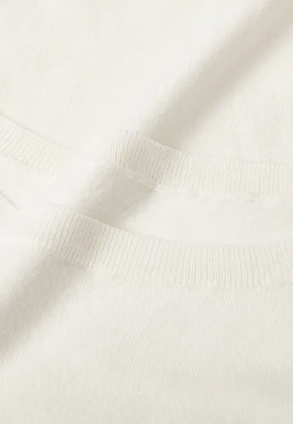 Off Shoulder Ribbed Hem Knit Sweater