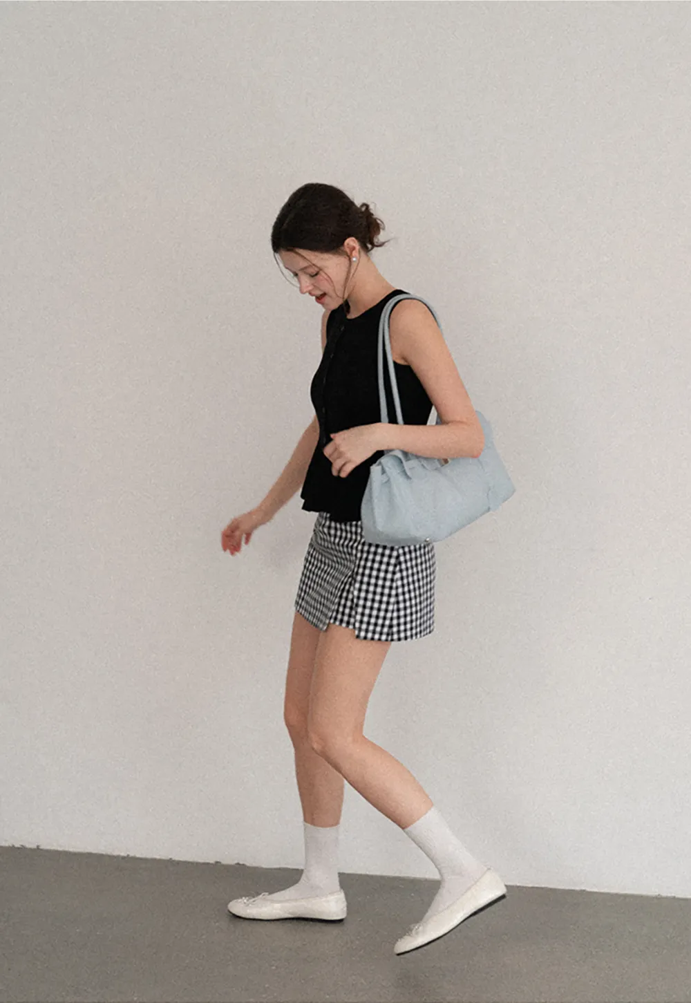 Peplum Hem Button Front Knit Sleeveless Top