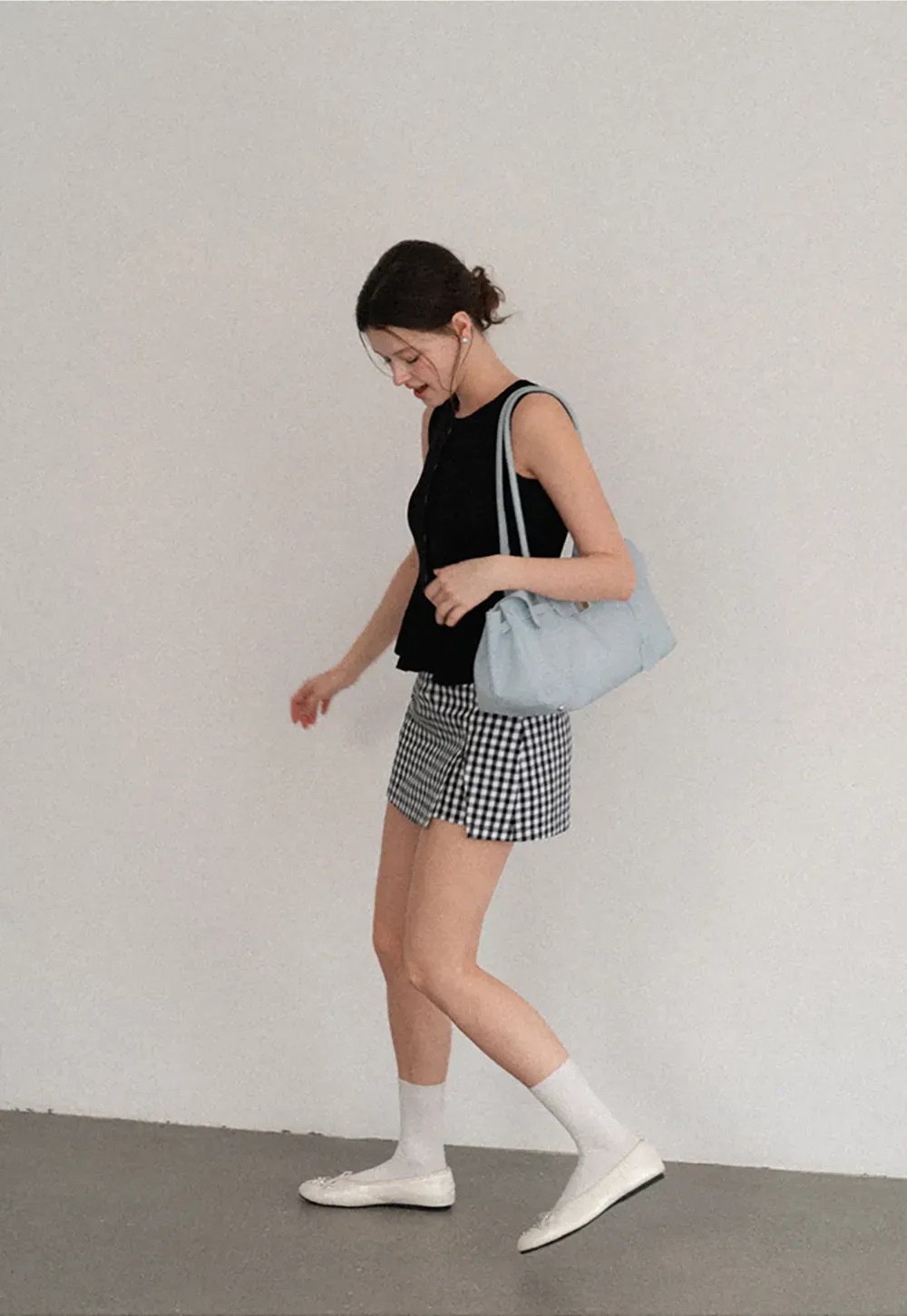Peplum Hem Button Front Knit Sleeveless Top