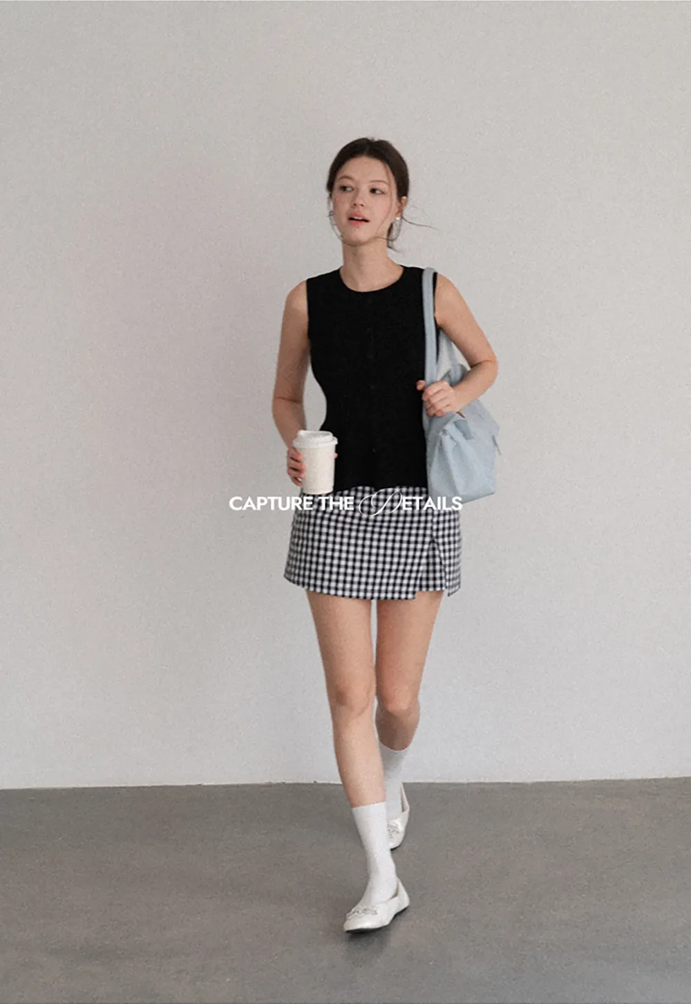 Peplum Hem Button Front Knit Sleeveless Top