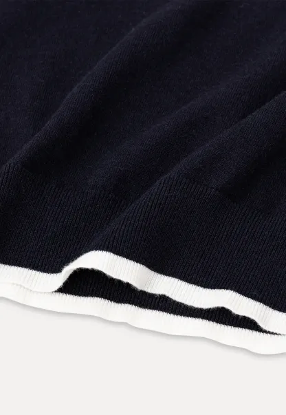 Peter Pan Collar Tie Neck Woolen Knit Sweater