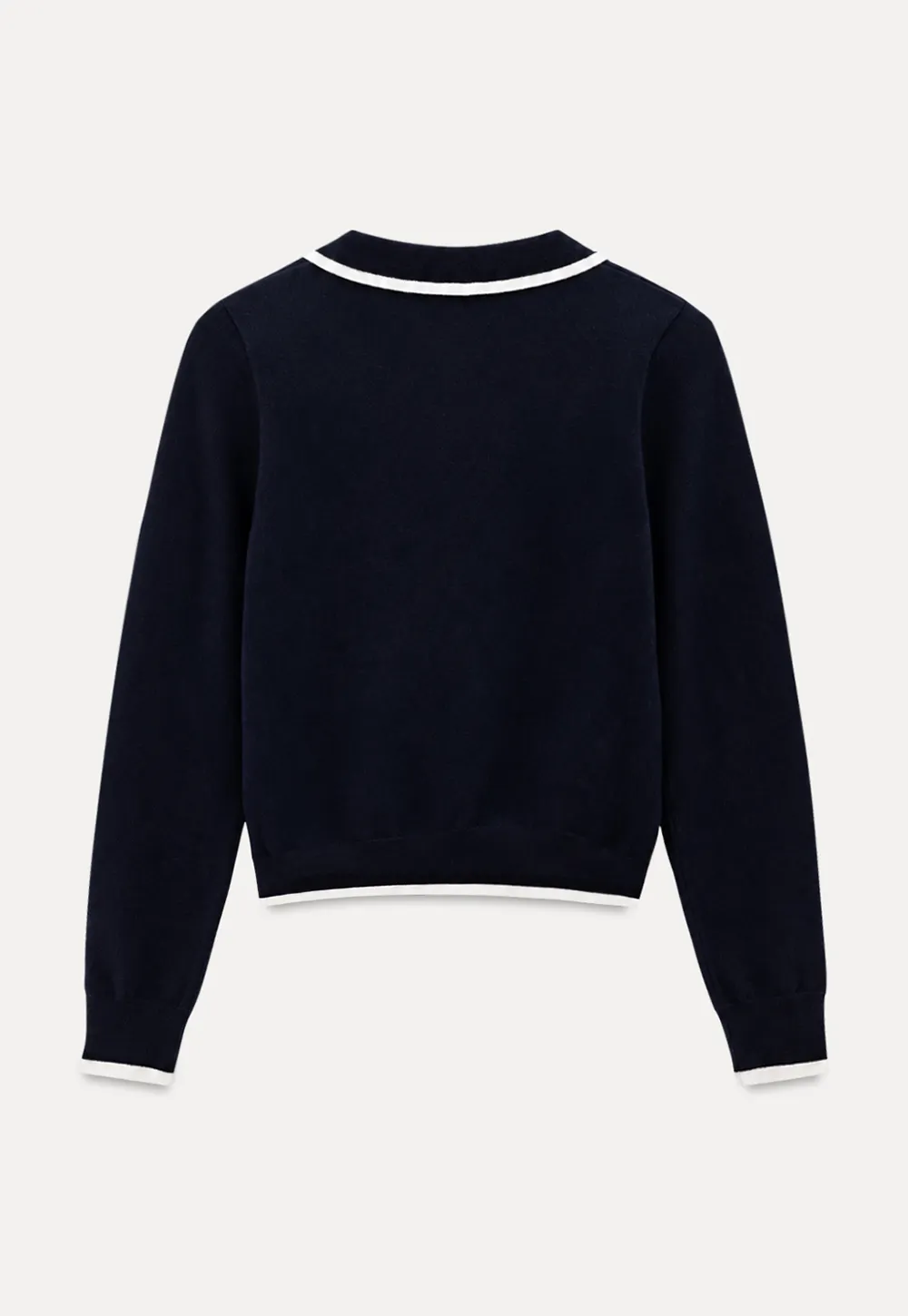 Peter Pan Collar Tie Neck Woolen Knit Sweater