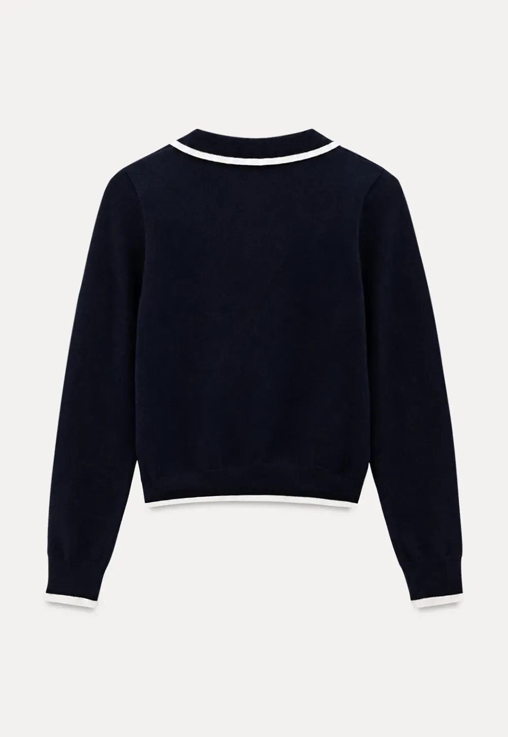 Peter Pan Collar Tie Neck Woolen Knit Sweater