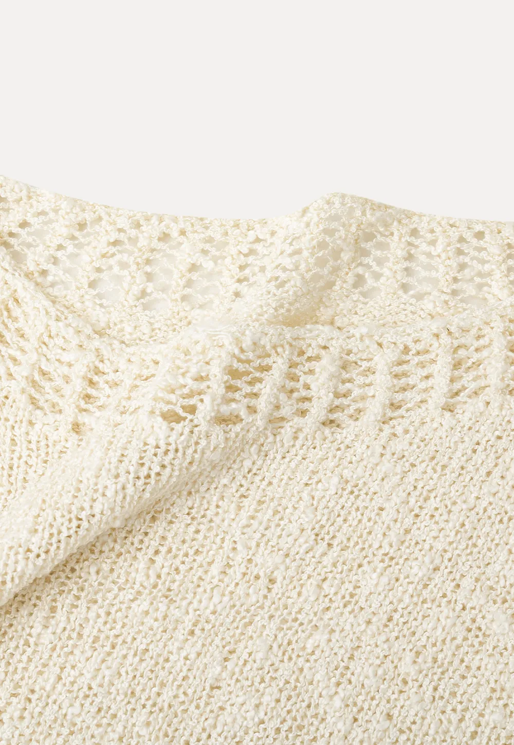 Off Shoulder Lace Trim Woolen Knit Sweater