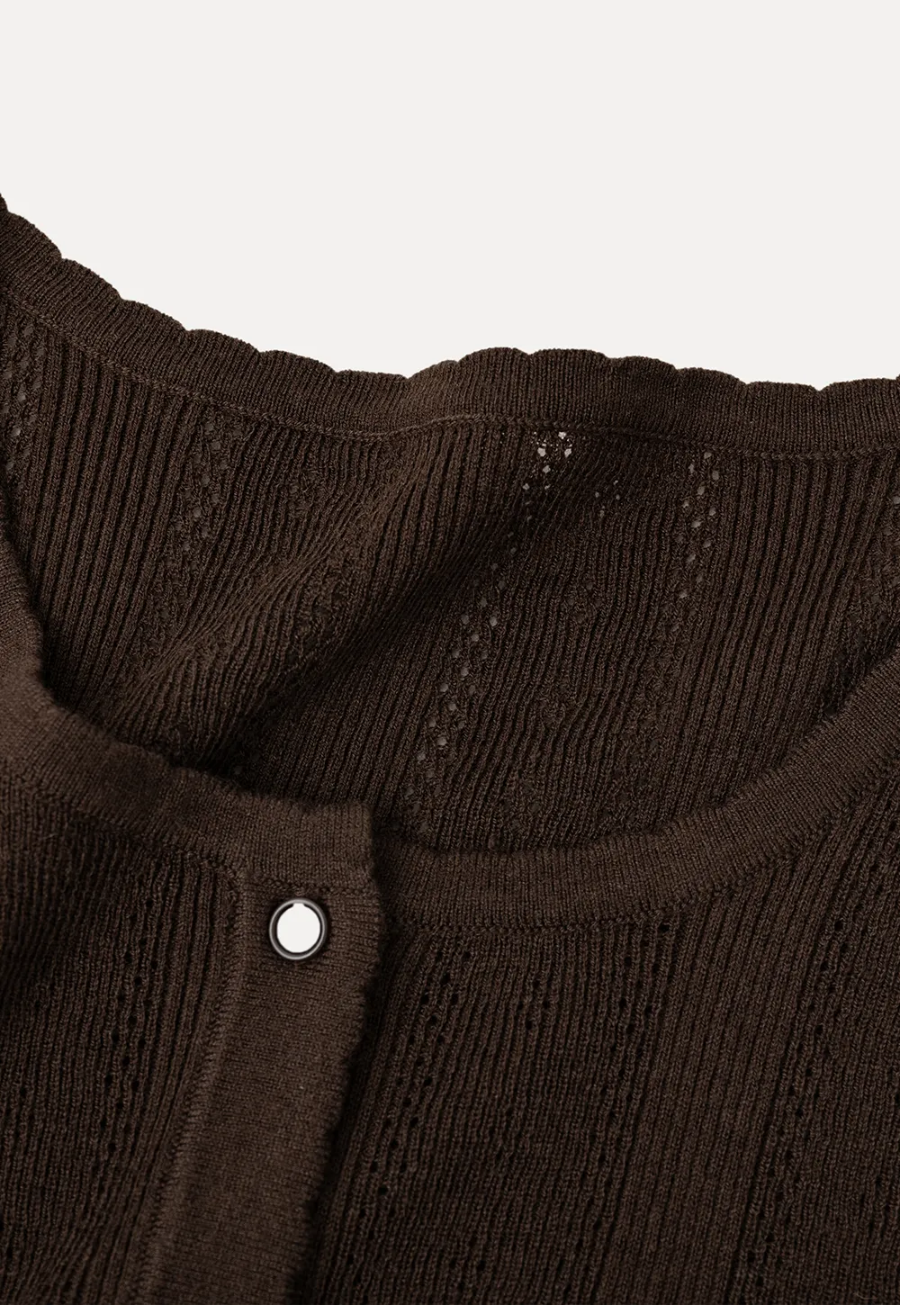 Cross Front Ribbed Knit Cardigan