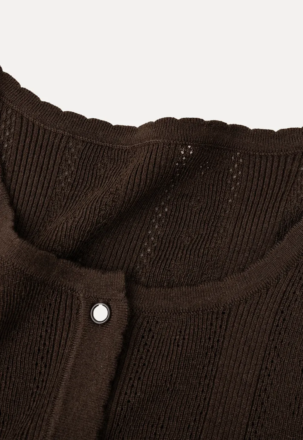 Cross Front Ribbed Knit Cardigan