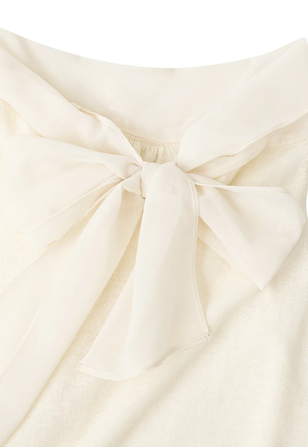 Pull sans manches en maille avec nœud papillon dans le dos