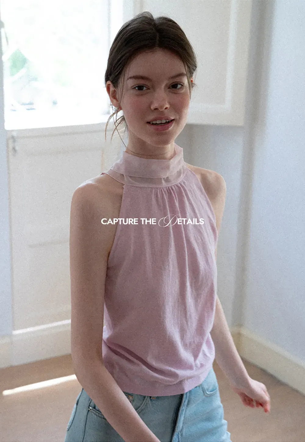 Pull sans manches en maille avec nœud papillon dans le dos