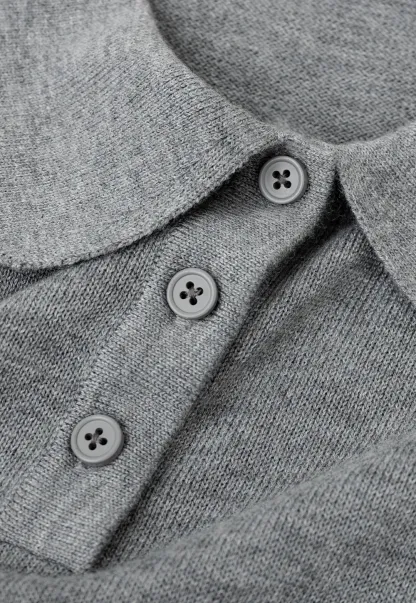 Peter Pan Collar Ribbed Knit Sweater