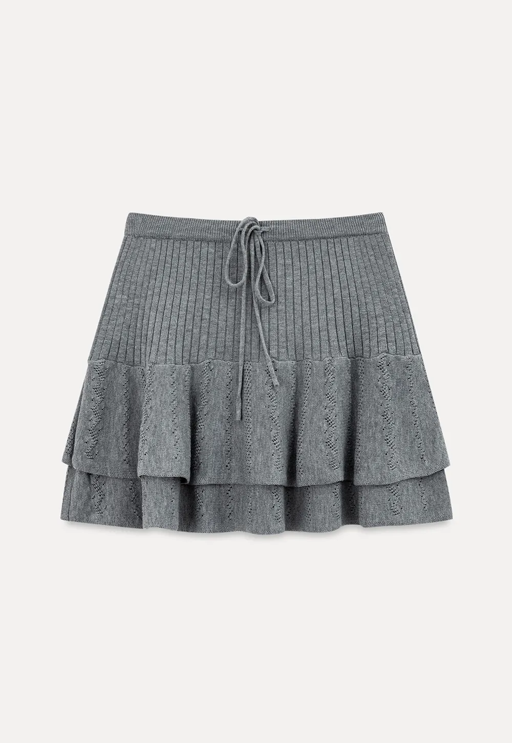 Peter Pan Collar Ribbed Knit Sweater