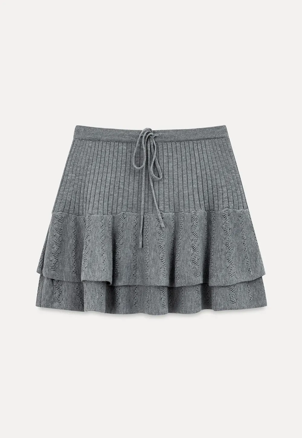 Peter Pan Collar Ribbed Knit Sweater