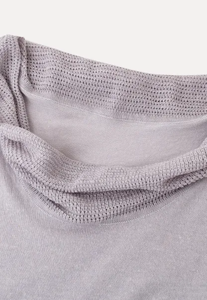 Cowl Neck Sleeveless Ribbed Knit Sweater