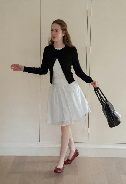 Asymmetrical Button Front Knit Cardigan